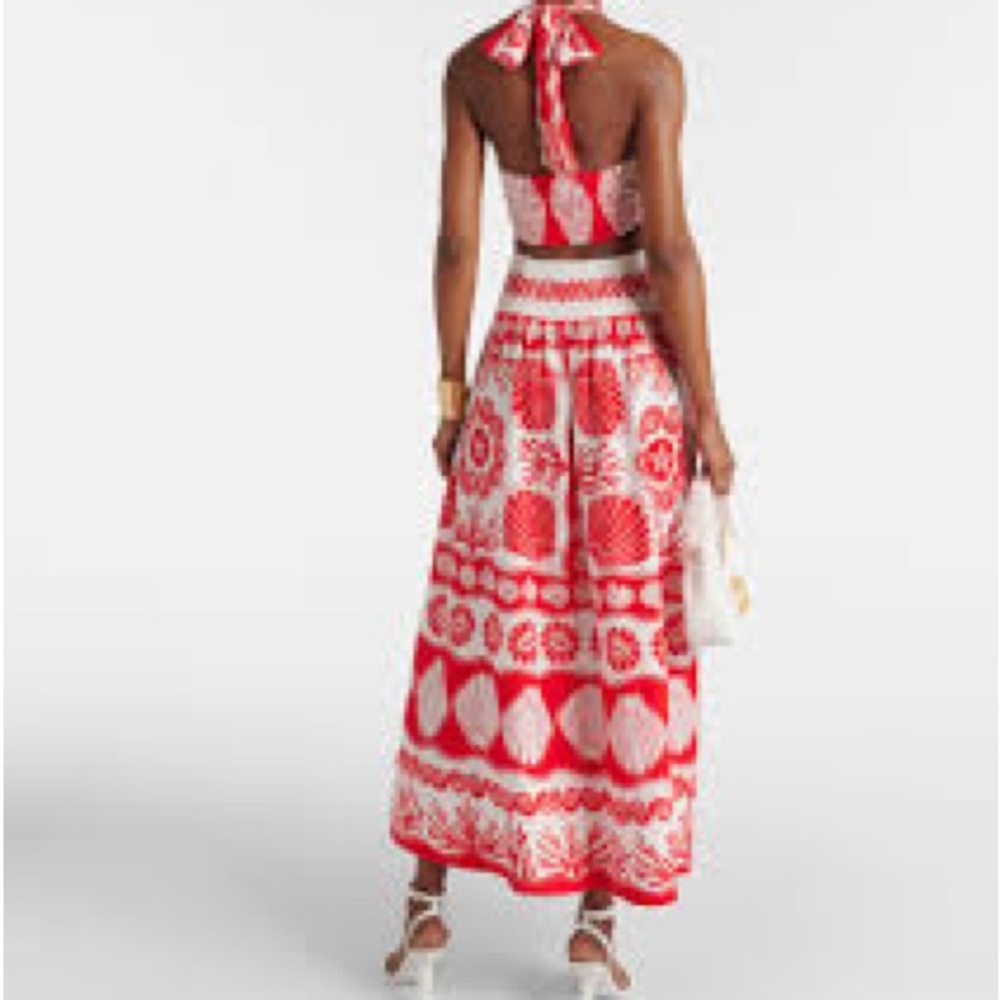 Farm Rio red white Ainika shell skirt, XL, BNWT - Picture 2 of 12